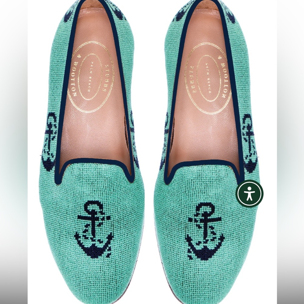Stubbs and Wootton woven loafers sail anchor